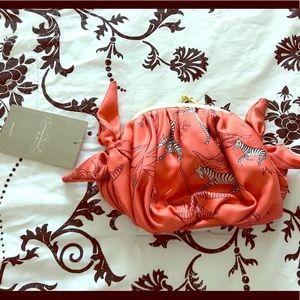 Anthropologie coral clutch